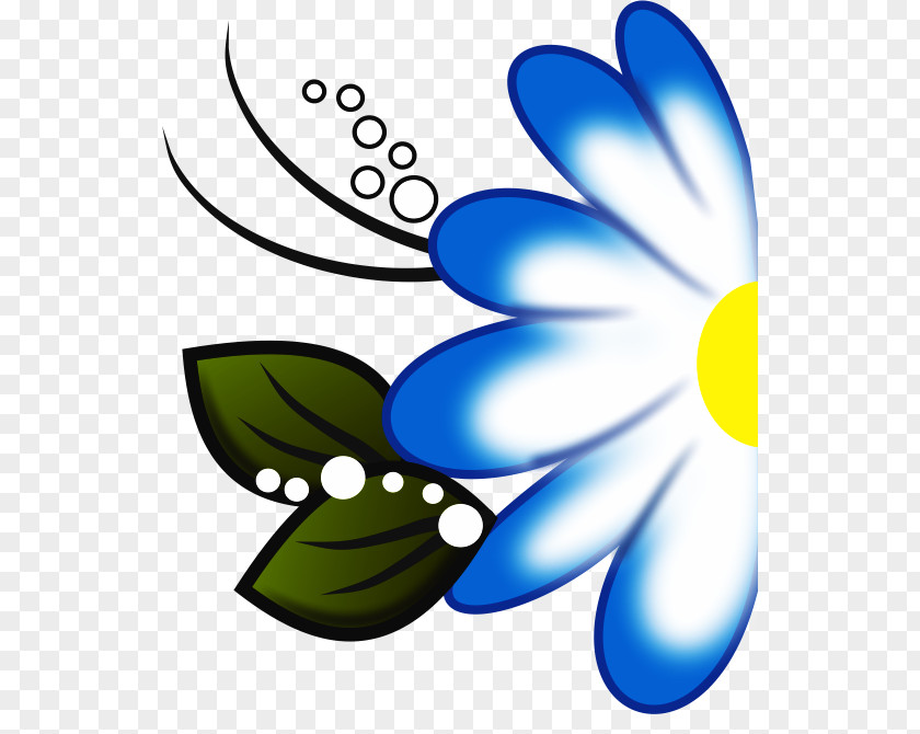 Flower Petal Paper Drawing Blue PNG