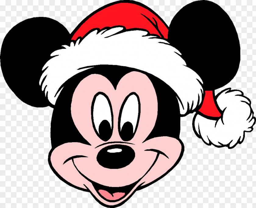 Mickey Mouse Minnie Daisy Duck Pluto Santa Claus PNG