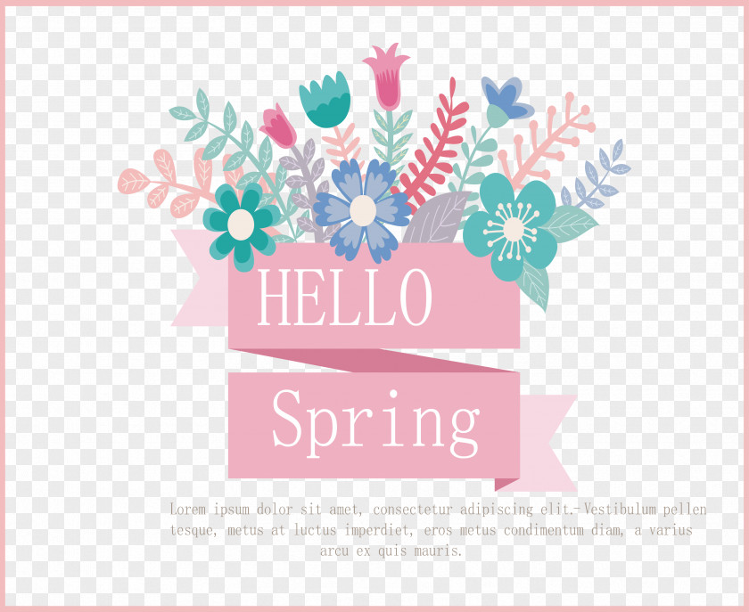 Hello Spring Euclidean Vector U30abu30fcu30c9 PNG