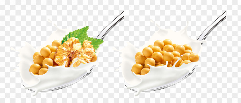 Walnut Tablespoons Soy Milk Vegetarian Cuisine Soybean Cows PNG