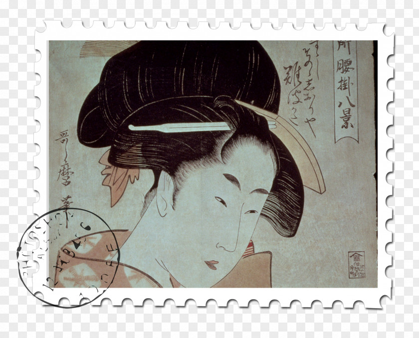 Japanese Hand-painted Decorative Image Ukiyo-e Painter Woodcut Printmaking PNG