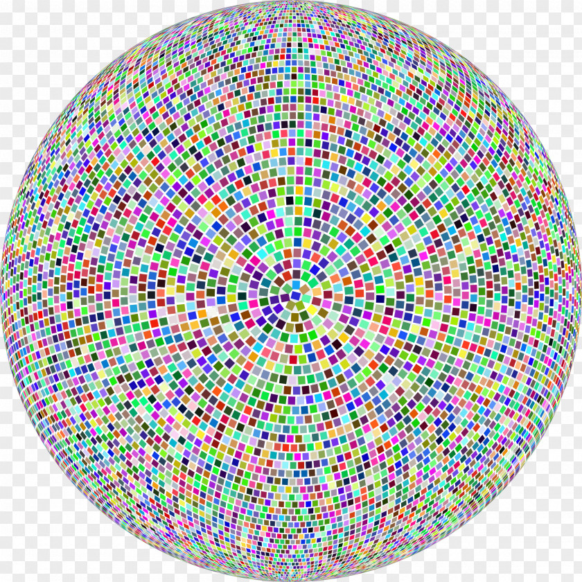 Mosaic Circle Carpet Sphere Furniture Wool PNG