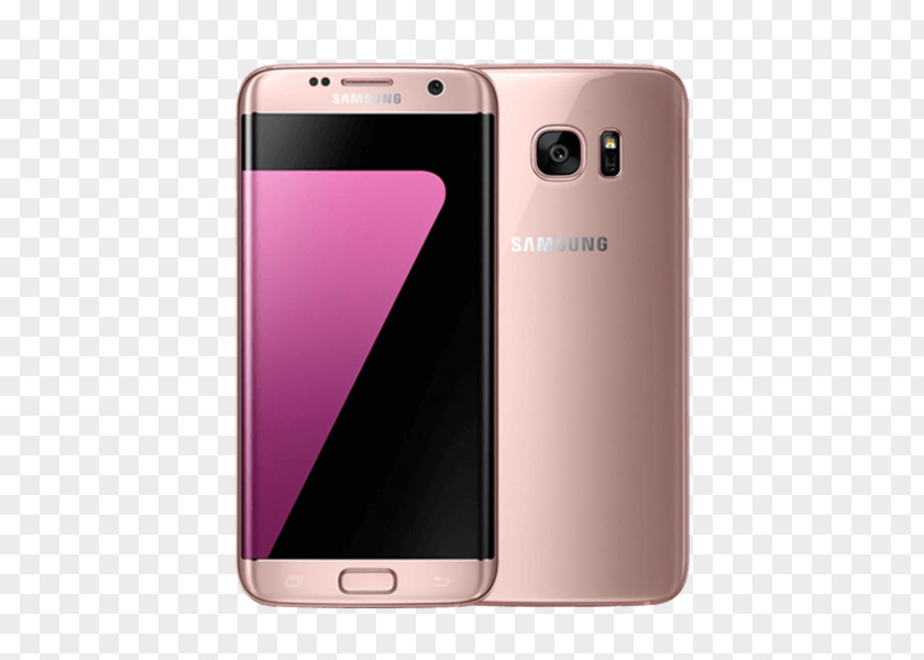 Samsung Galaxy S7 Edge Android Telephone 4G Pink Gold PNG