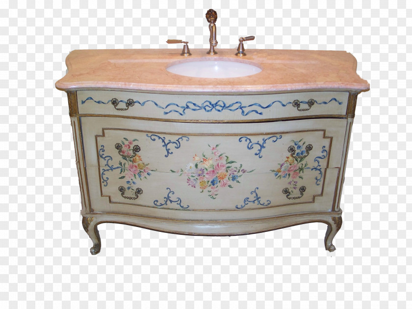 Sink Ceramic Drawer Bathroom Antique PNG