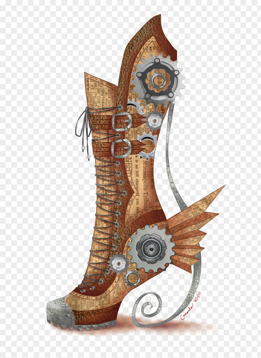 Steampunk Portal 2 Boot Chell PNG