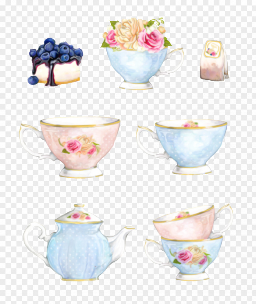 Teacup Cup Porcelain Tableware Serveware PNG
