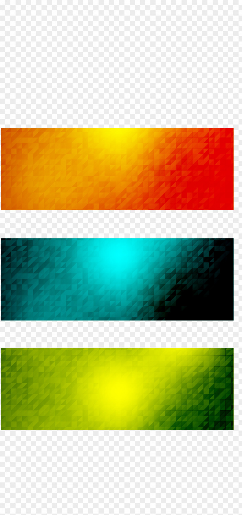 3 Color Mosaic Banner Vector Wallpaper PNG