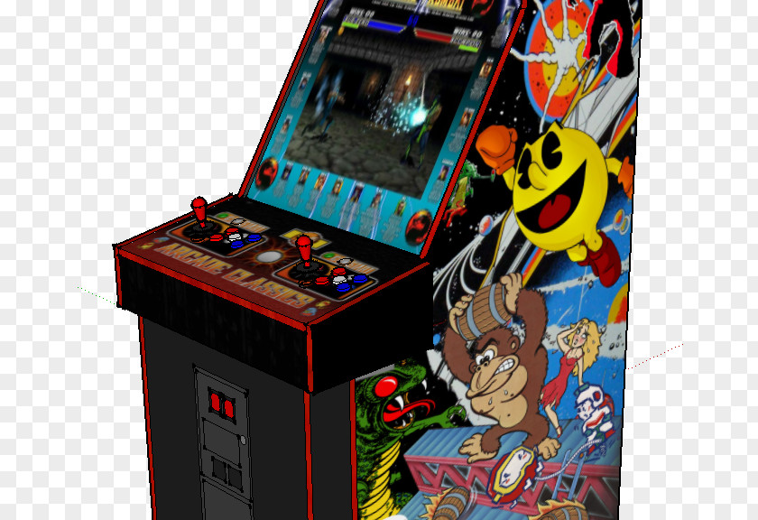 Classic Arcade Cabinet Galaga Ms. Pac-Man Game Bad Dudes Vs. DragonNinja PNG