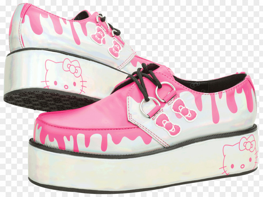 Hello Kitty Pink House Sneakers Skate Shoe Brothel Creeper T.U.K. PNG