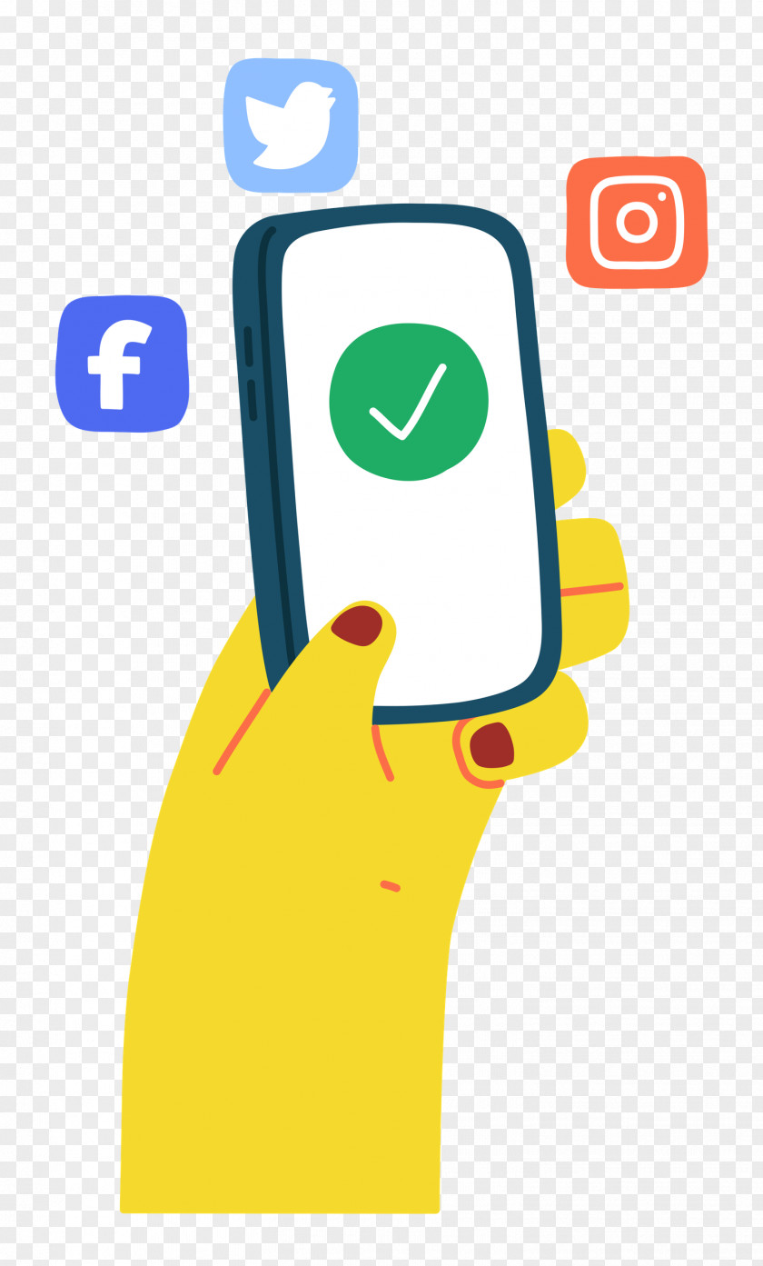 Phone Checkmark Hand PNG