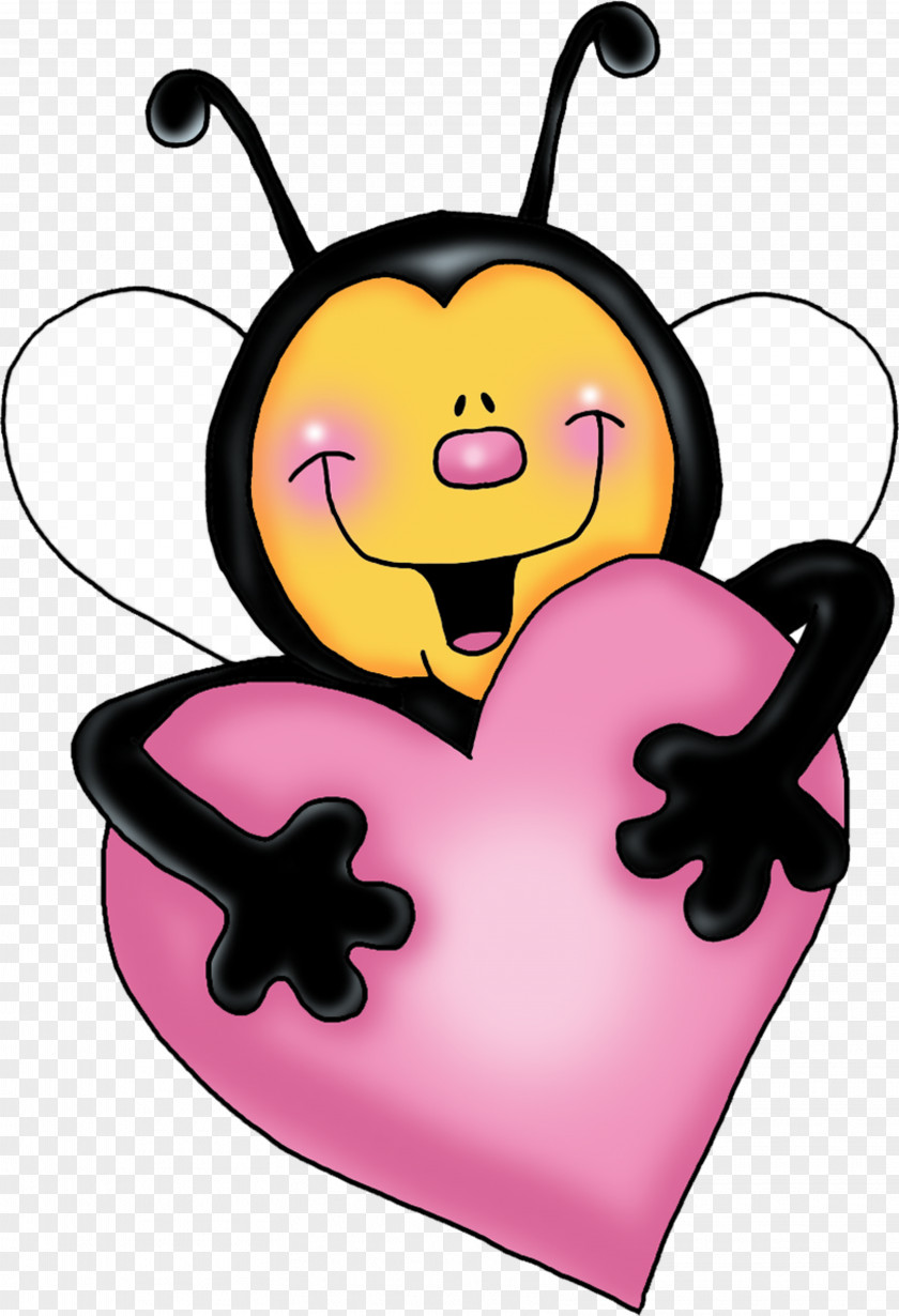 Bugs Bee Heart Cartoon Clip Art PNG