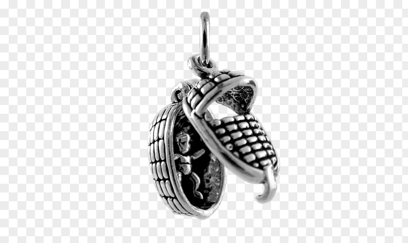 Gift Locket Basket Silver Charm Bracelet PNG