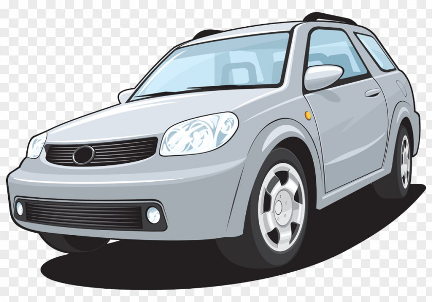 Hand Drawn Vector Cartoon Car Material Sport Utility Vehicle Clip Art PNG
