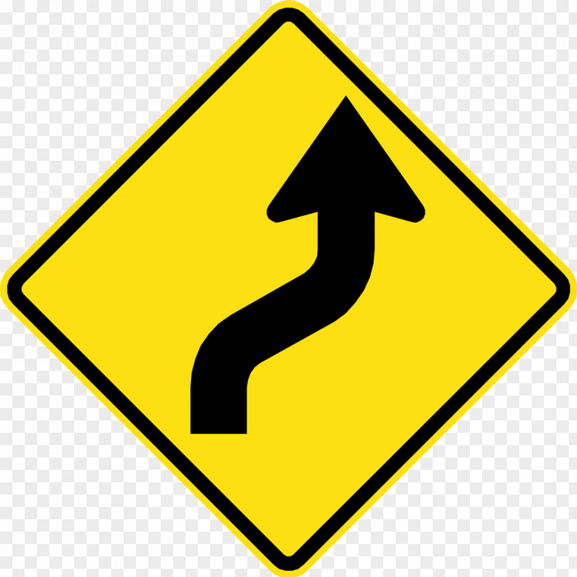 Road Sign Warning Traffic Reverse Curve PNG