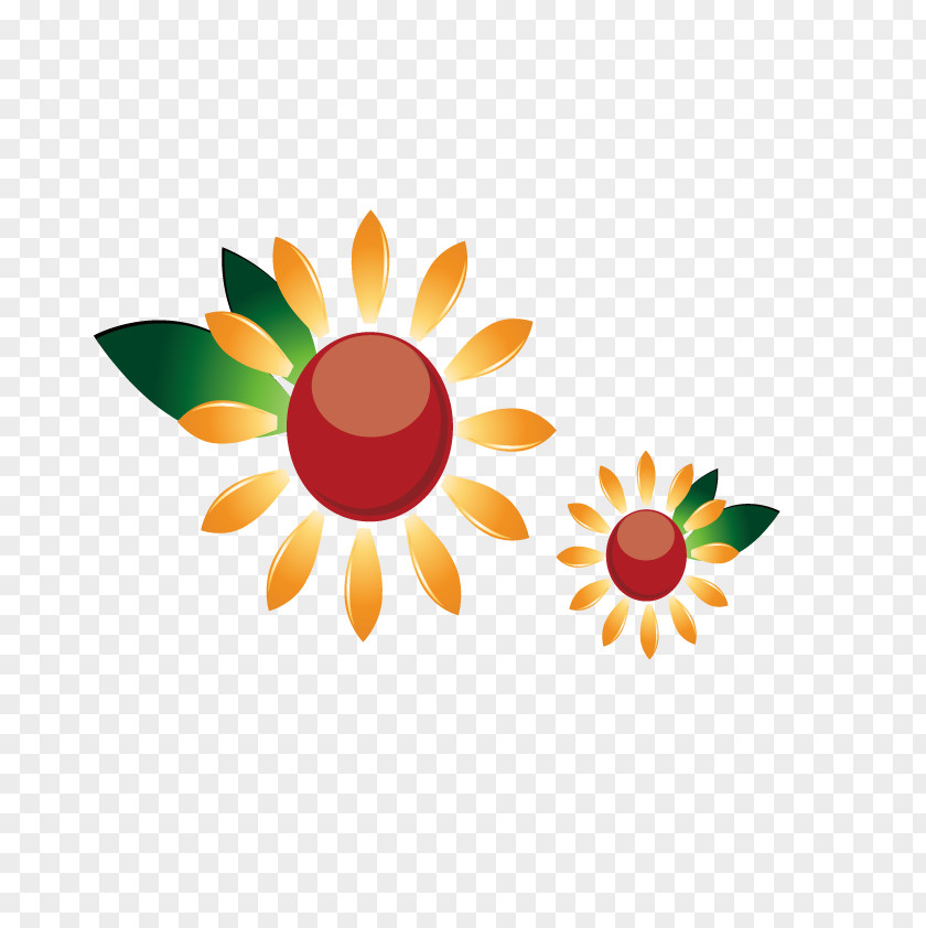 Vector Crystal Sunflower Icon PNG