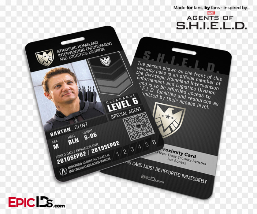 Clint Barton Phil Coulson Maria Hill S.H.I.E.L.D. Identity Document Photo Identification PNG