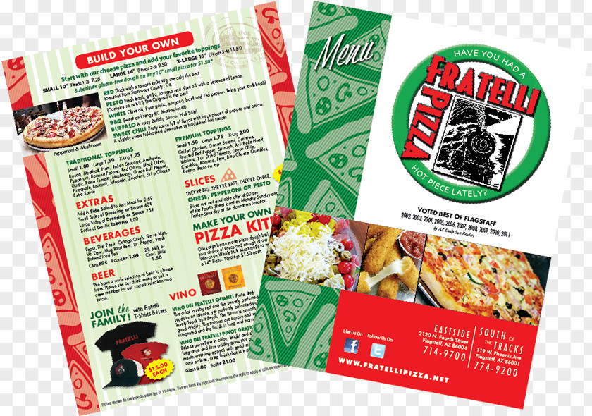 The Restaurant Menu Design Vegetarian Cuisine Fratelli Pizza PNG