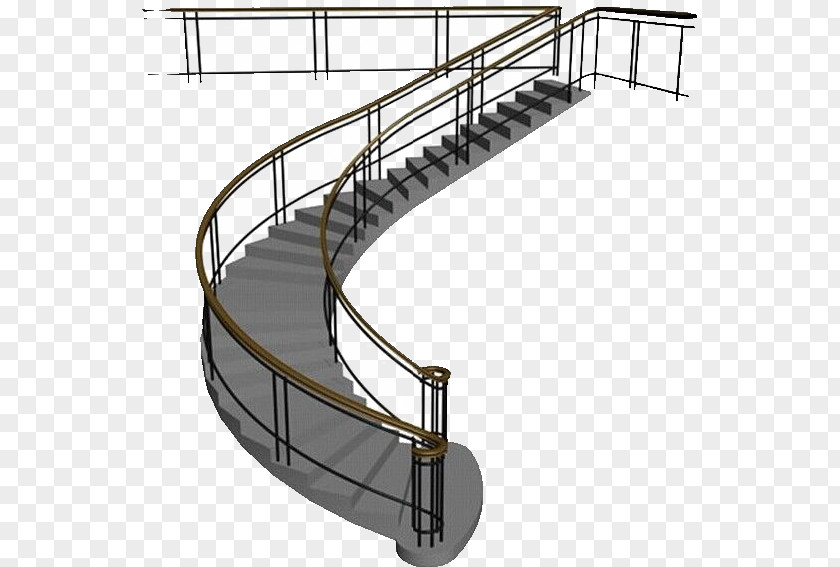 European Minimalist Revolving Stairs 3D Computer Graphics Modeling PNG