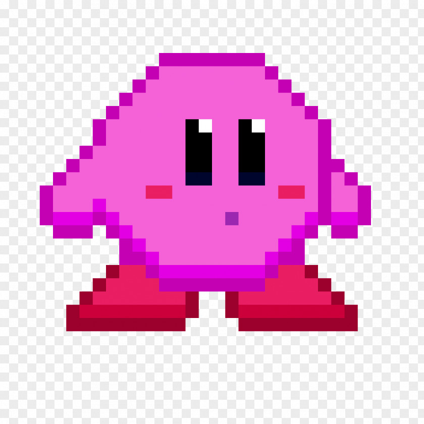 Kirby Smash Pixel Art Drawing Image Minecraft Sketch PNG