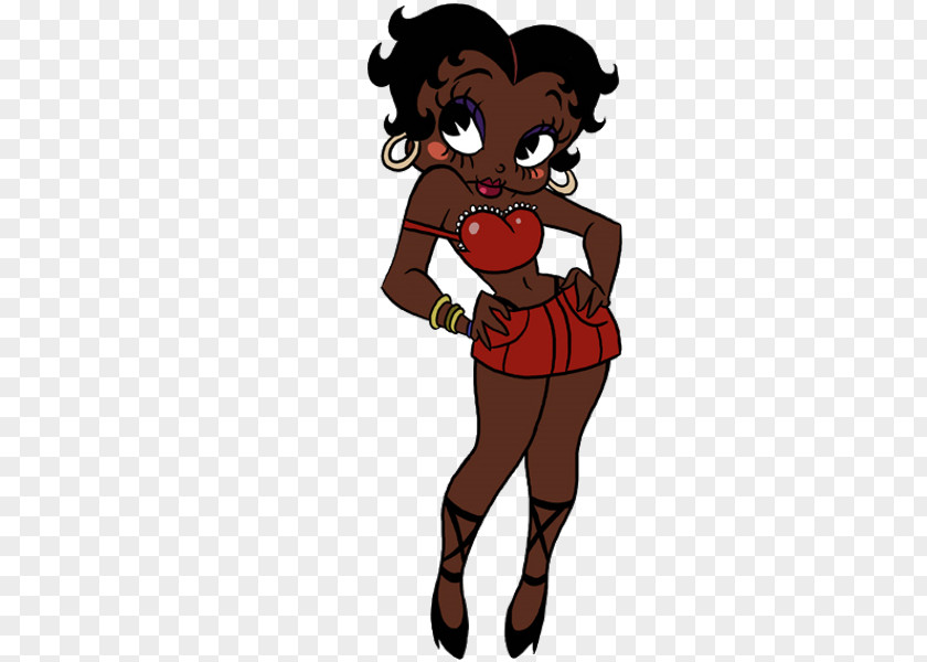 Cheer Uniform Betty Boop African Americans Image Black Art PNG