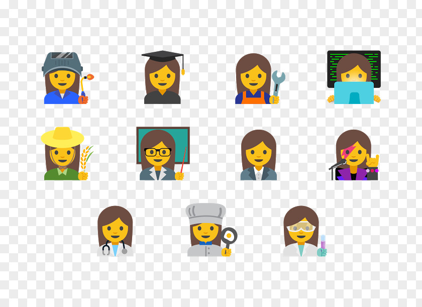 Emoji Android Nougat Gender Equality PNG