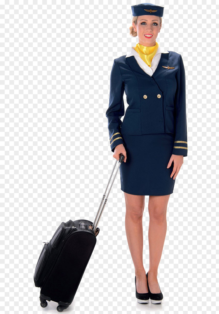 Flight Attendent Attendant Costume Uniform Airline PNG