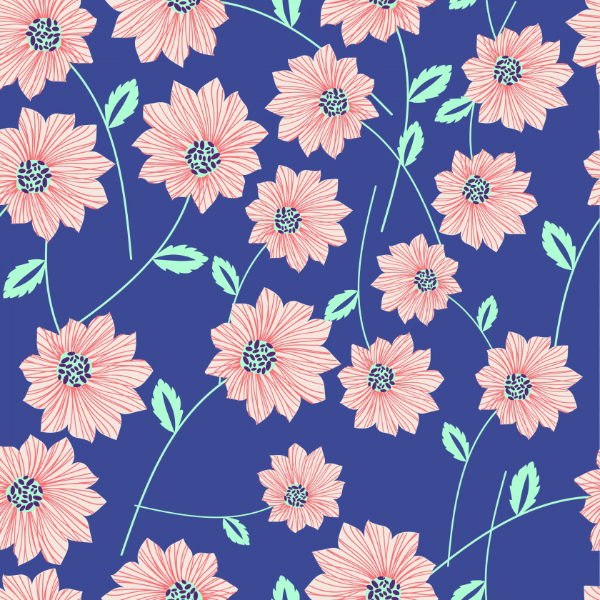 Patterns Blue Flower T-shirt Clip Art PNG