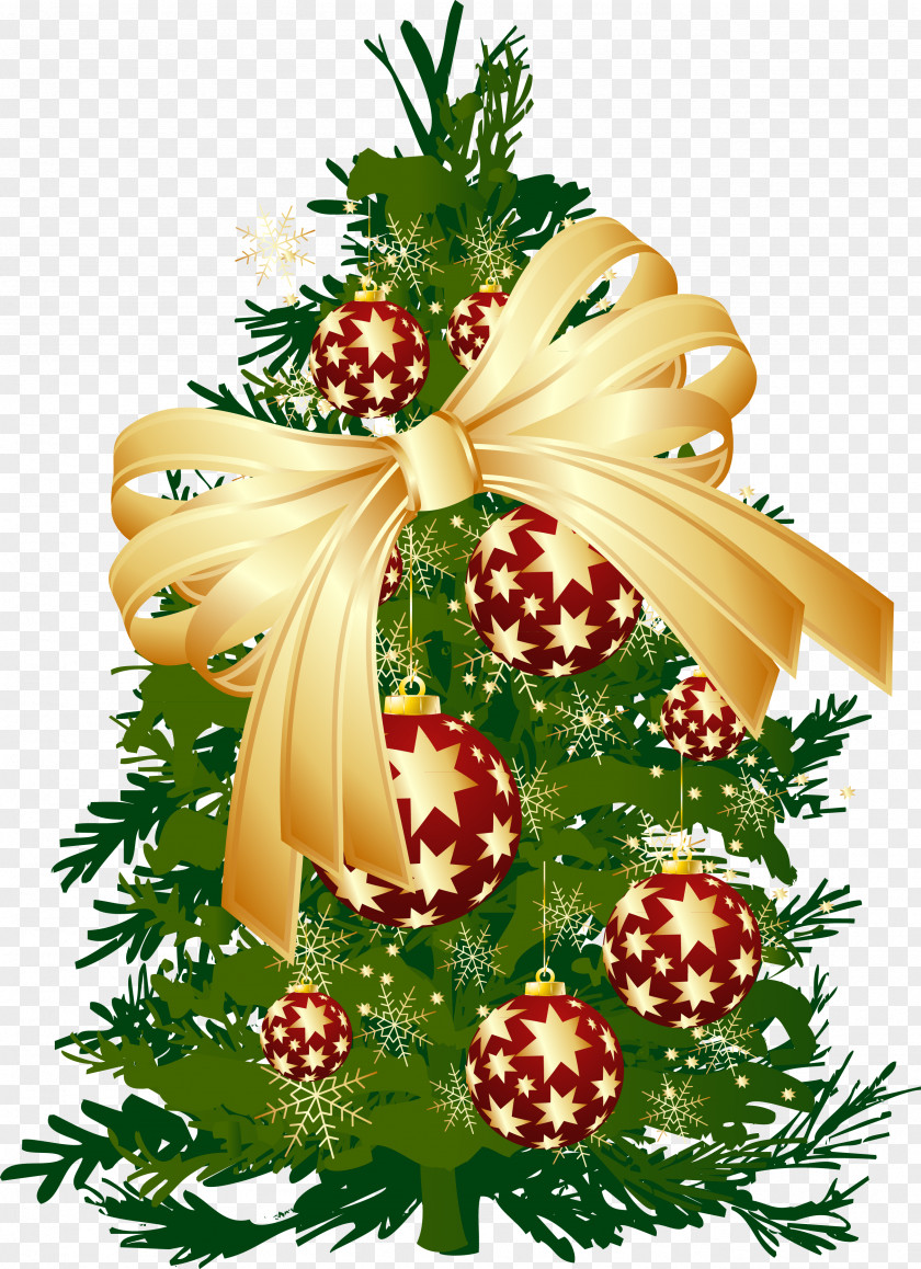 Christmas Tree Pine Gift Gold PNG