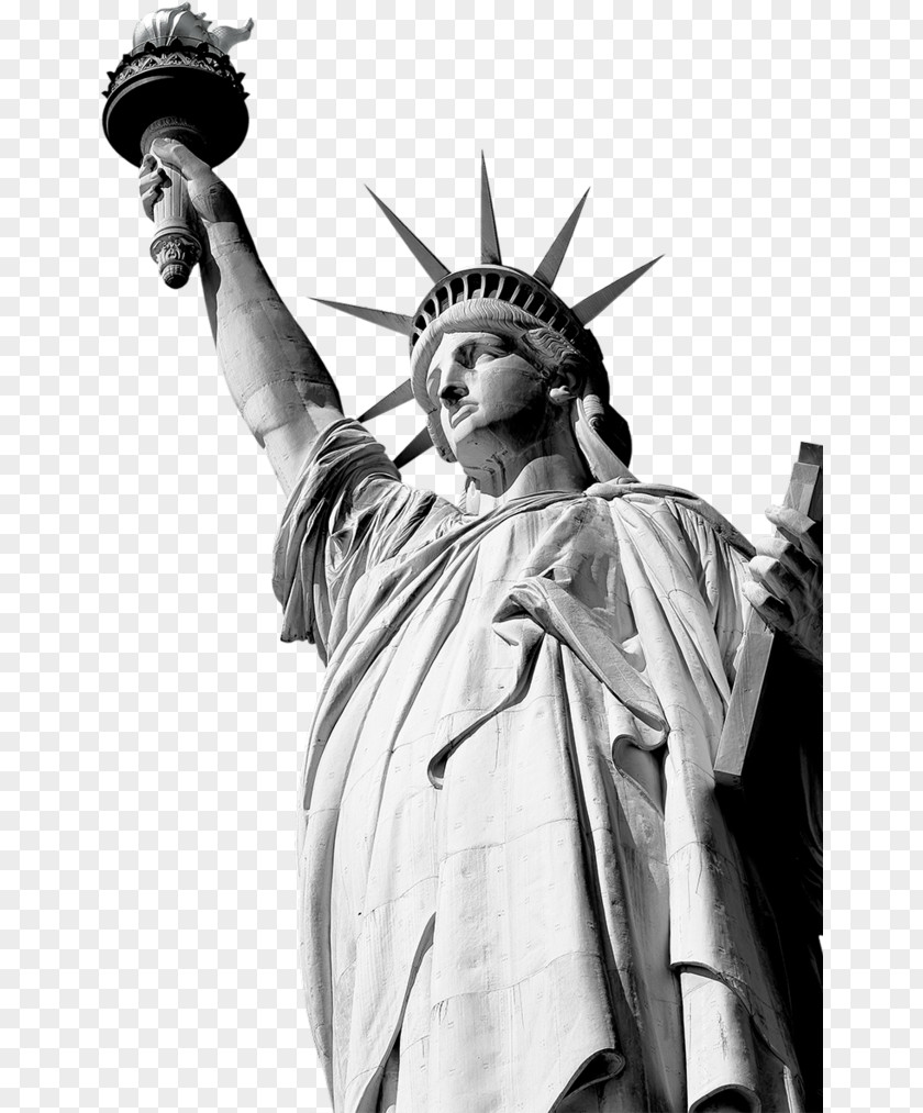 Gray Simple Free Goddess Decoration Pattern Statue Of Liberty New York Harbor Landmark PNG