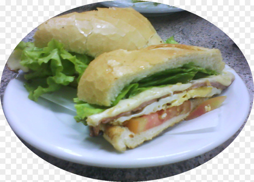 Ham Breakfast Sandwich Vegetarian Cuisine Pan Bagnat Fast Food PNG