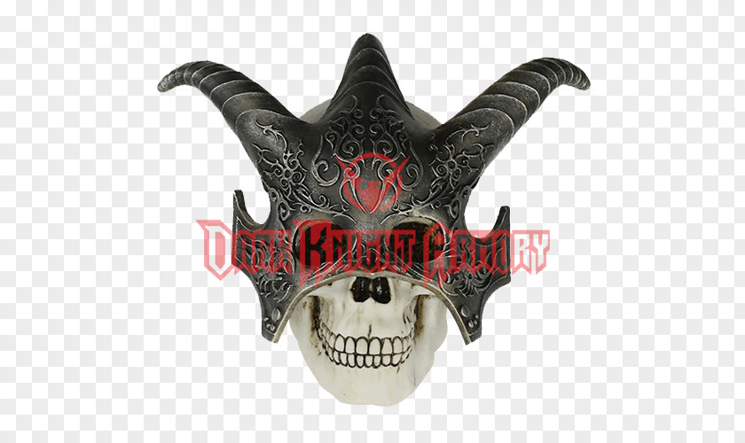 Skull Statue Mask Horn Jester PNG