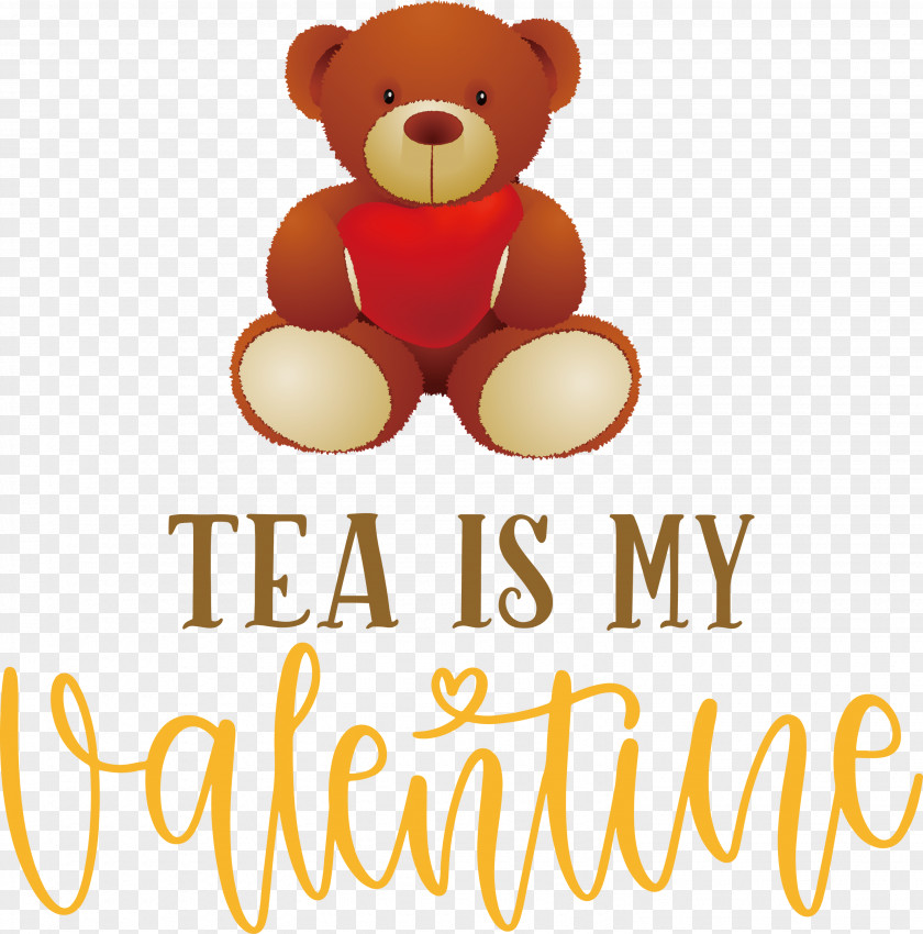 Tea Is My Valentine Valentines Day Quote PNG