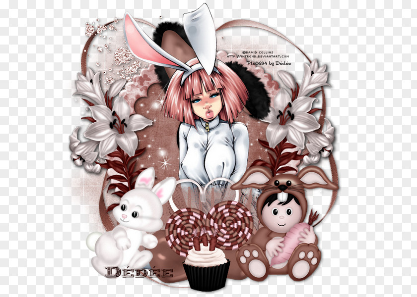 The Rabbit Is Lying On Moon Easter PNG