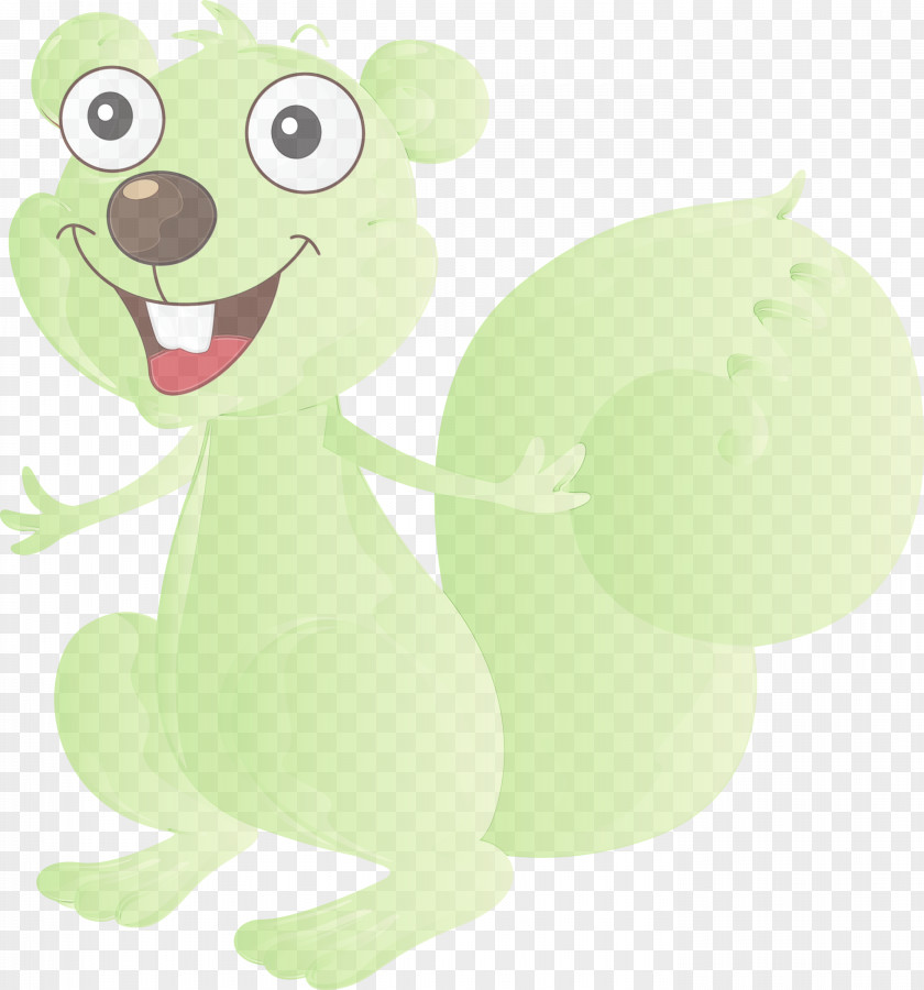 Cartoon Green Squirrel Animation PNG