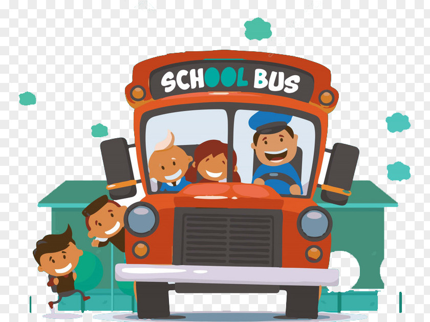 Cartoon School Bus Drawing PNG