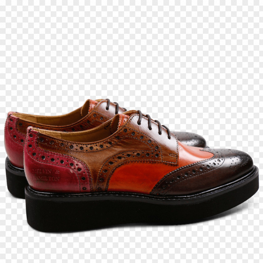 Orange Brown Leather Derby Shoe Cross-training PNG