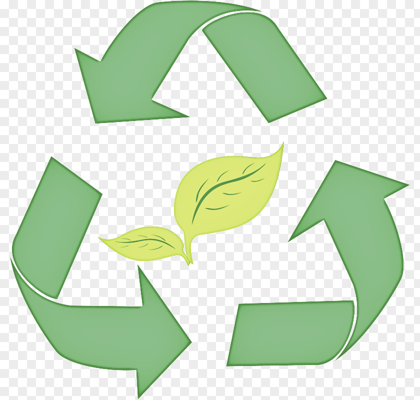 Recycling Number Green Leaf Logo PNG