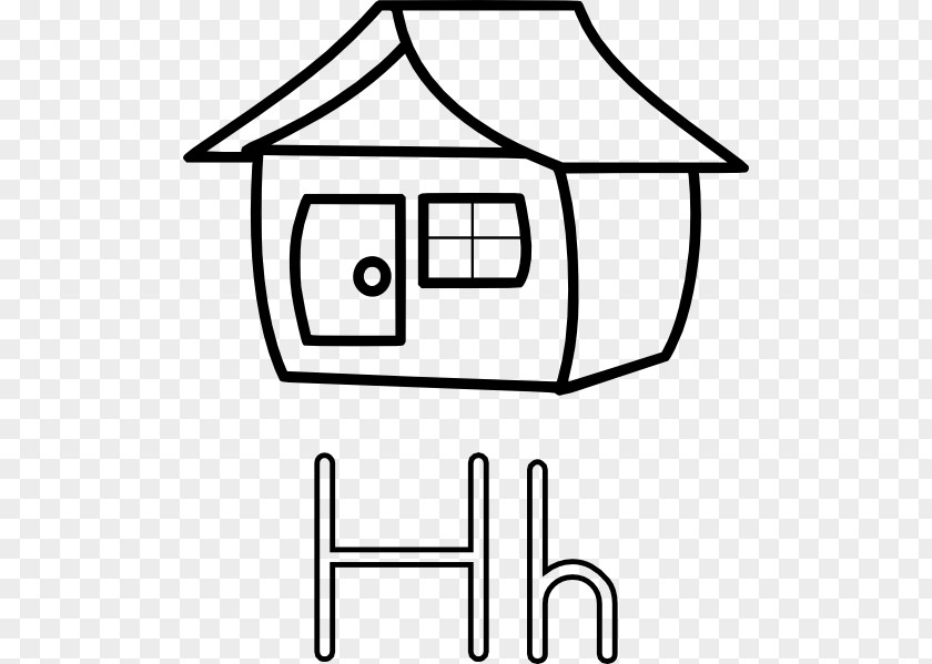 House Black And White Clip Art PNG