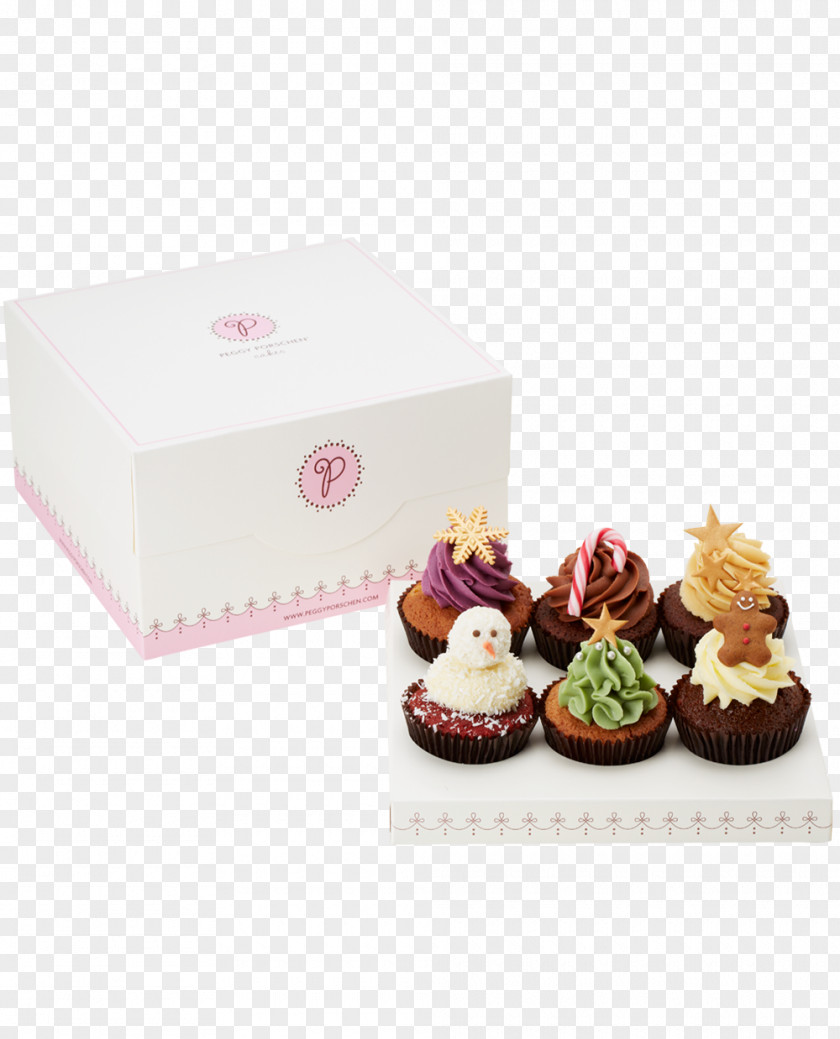 Christmas Cupcake Petit Four Praline Flavor PNG