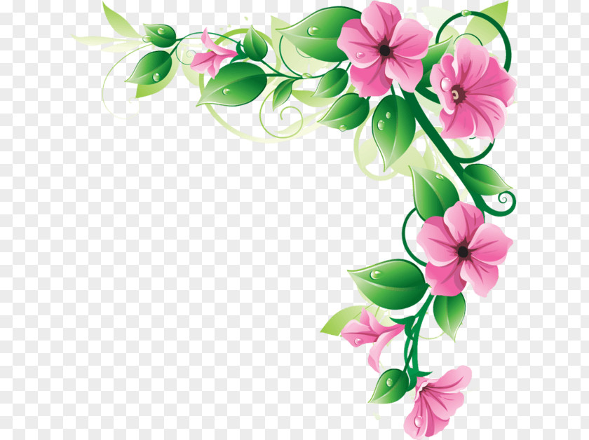 Flower Borders And Frames Clip Art PNG