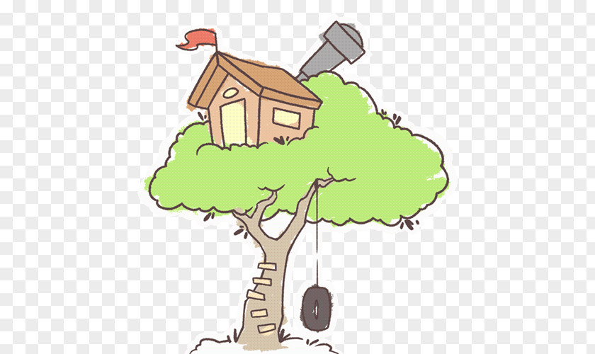Home Plant Tree Cartoon House PNG