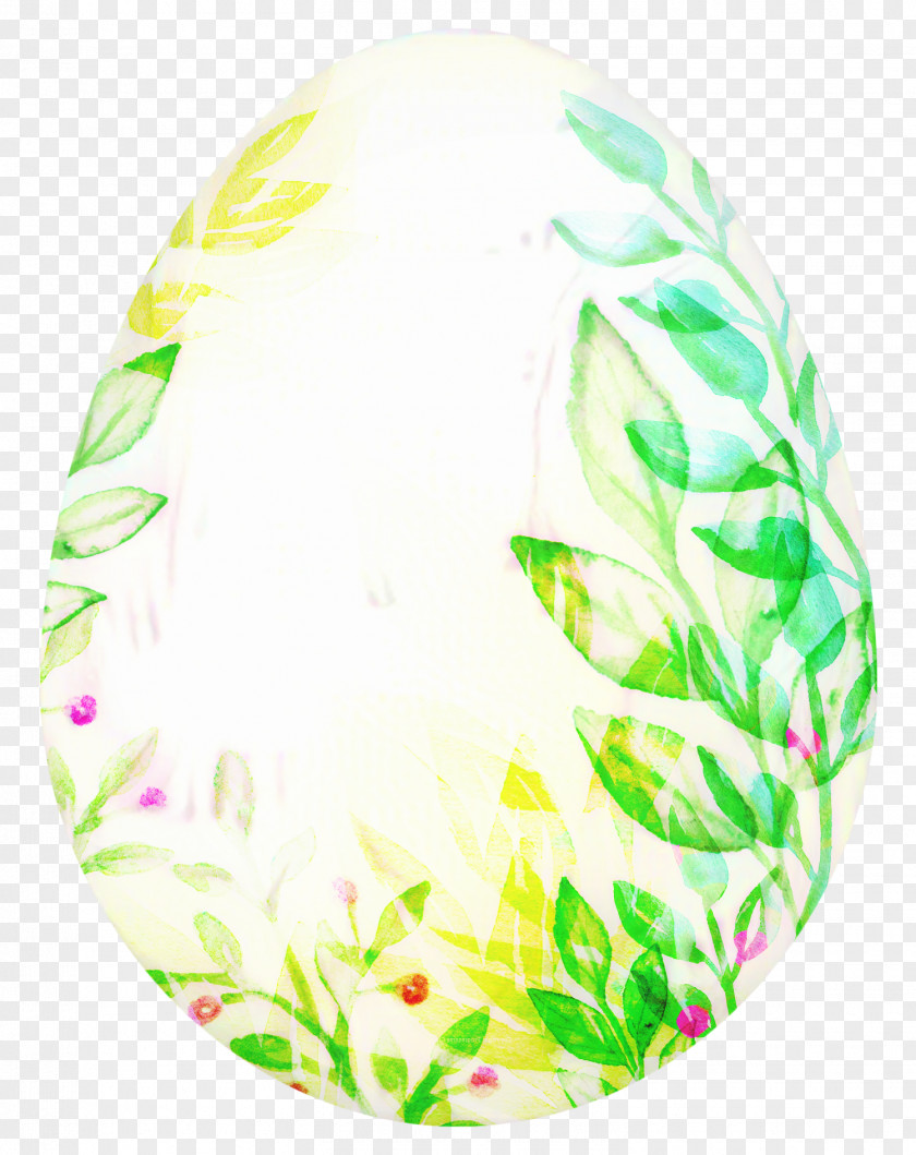 Oval Green Easter Egg Background PNG