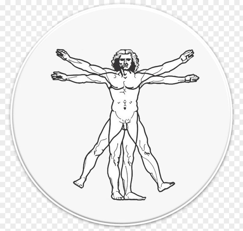 Vitruvian Man Vinci Italian Renaissance Drawing PNG