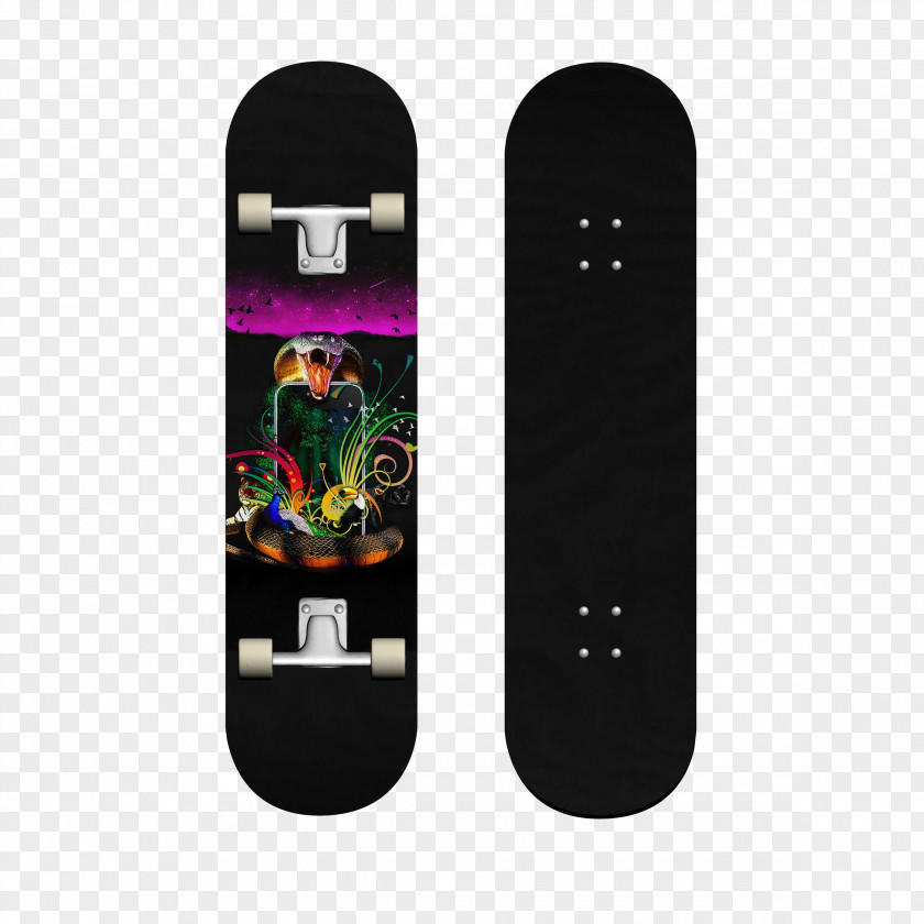 Black Skateboard PNG