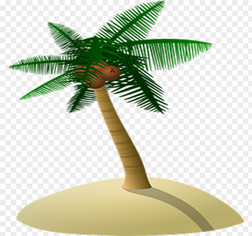 Coconut Tree Island Arecaceae PNG