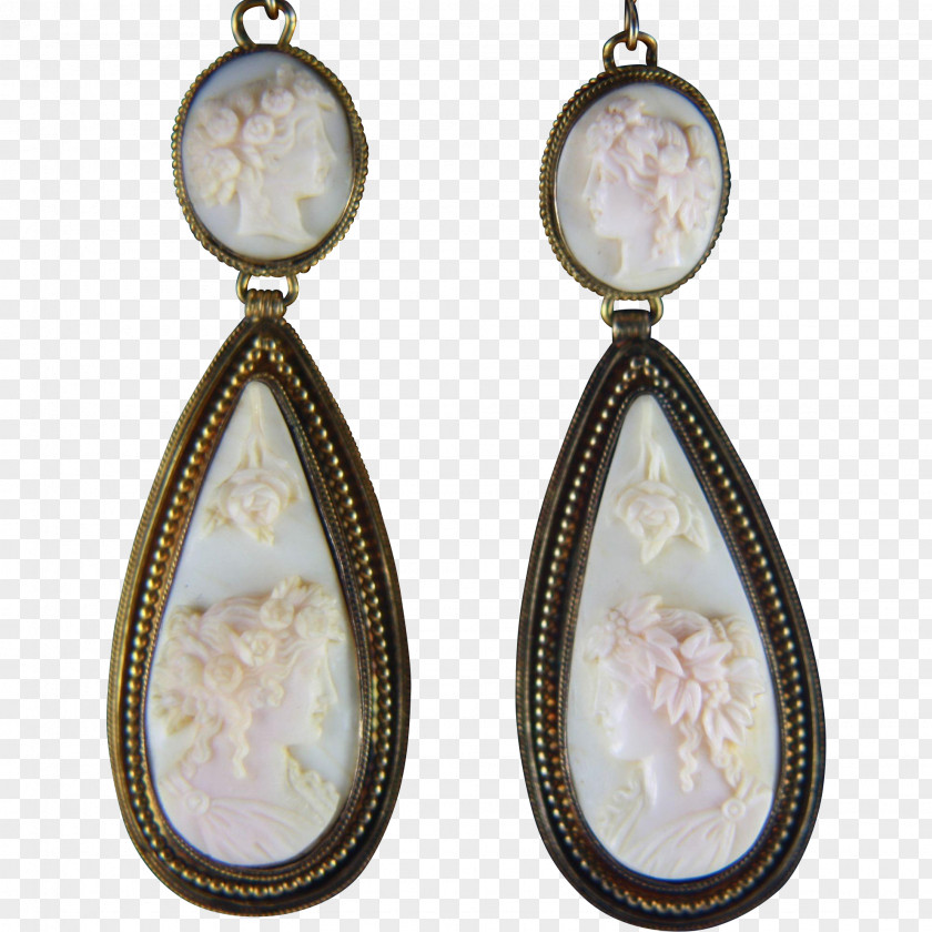 Conch Earring Jewellery Clothing Accessories Victorian Era Gemstone PNG