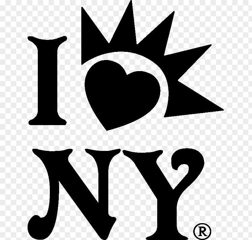 I Love New York Line White Clip Art PNG