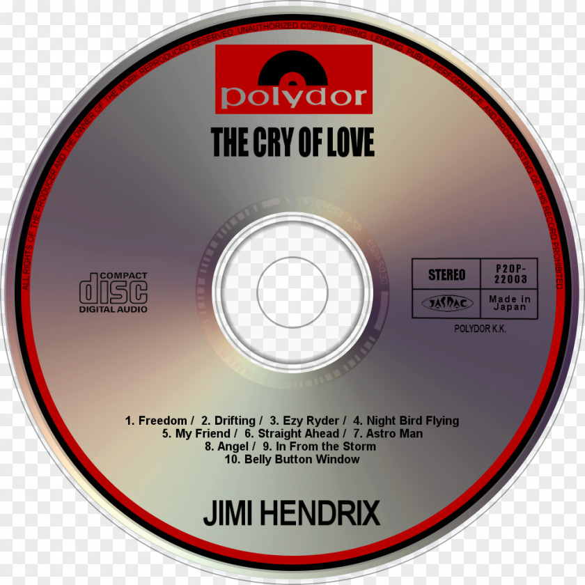 Jimmy Hendrix Compact Disc The Cry Of Love War Heroes Blue Wild Angel: Live At Isle Wight PNG