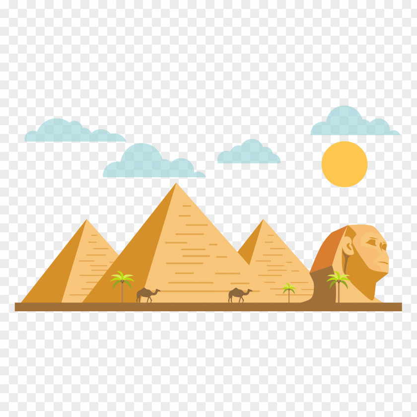 Pyramid Illustration Great Sphinx Of Giza Egyptian Pyramids Ancient Egypt PNG