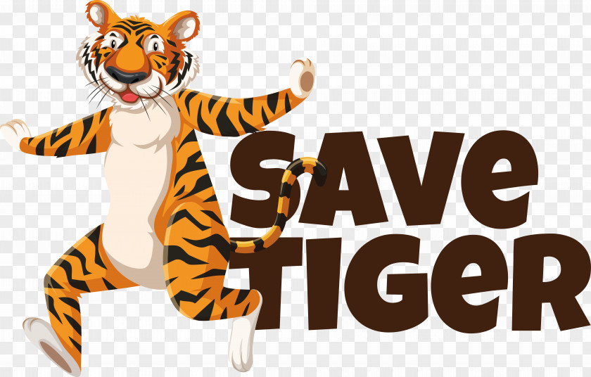 Tiger Cartoon Cat Logo Small PNG